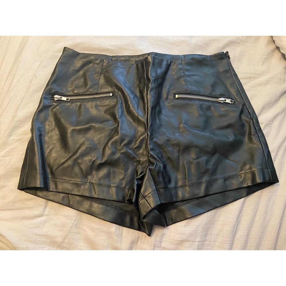 Faux Leather Shorts